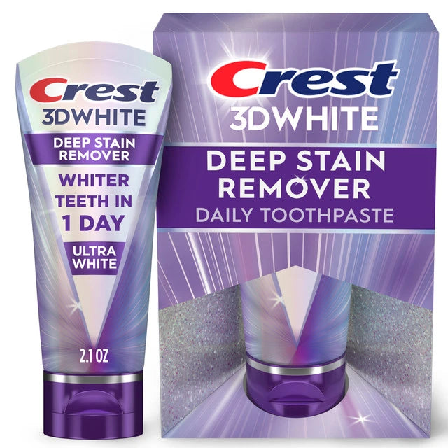 Crest 3DWhite Brilliance Deep Stain Remover Ultra White Toothpaste, 2.1oz