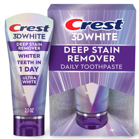 Crest 3DWhite Brilliance Deep Stain Remover Ultra White Toothpaste, 2.1oz