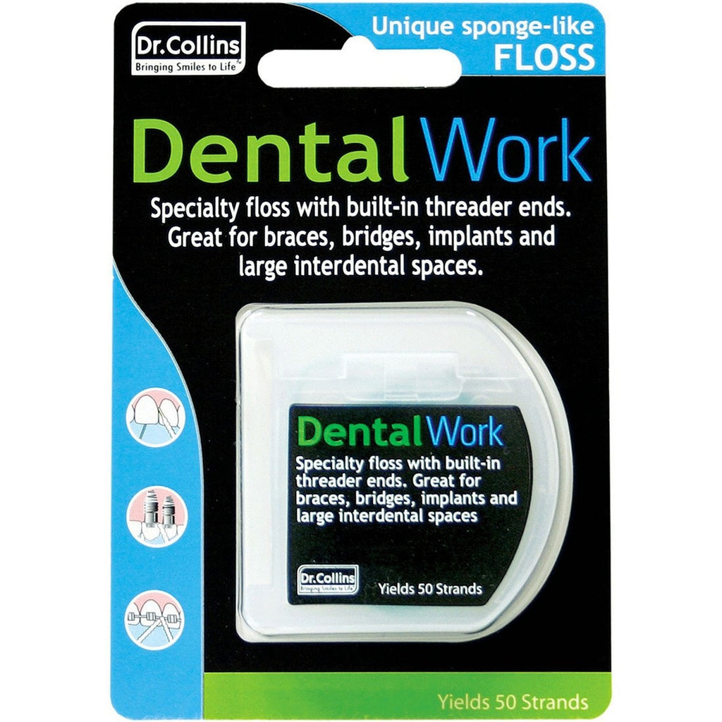 Dr.Collins Dental Work Floss for Implants, Bridges and Interdental Spaces - Dentist.net